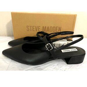 NEW Steve Madden Women's Christy Leather Slingback Casual Flats